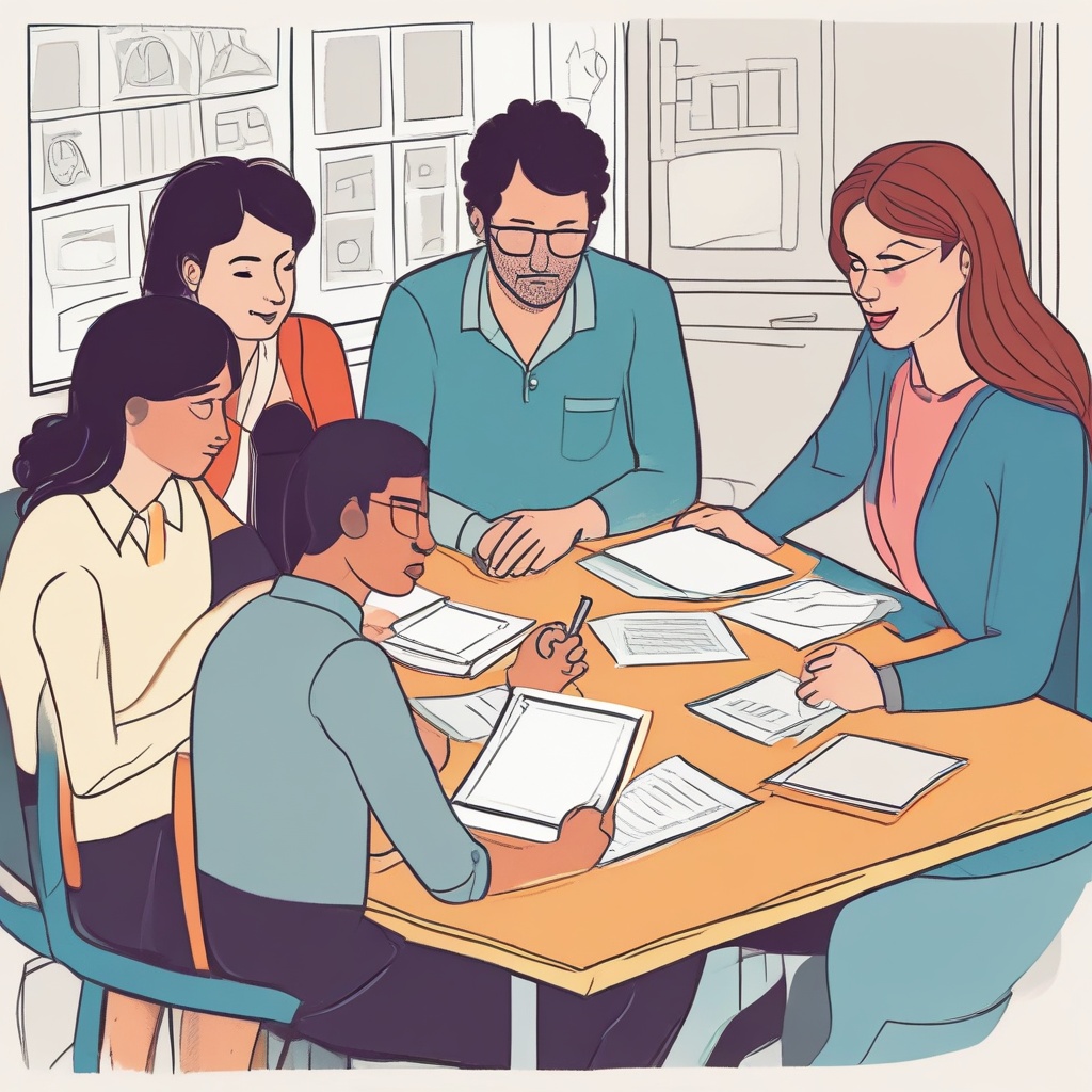 Illustration of teachers collaborating